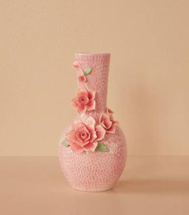 Vase fleuri rose