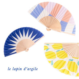 Eventail bois et tissu