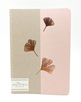 Mini-cahier "Ginkgo" Alibabette Paris