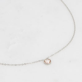 Collier "Mikkii" argenté cristal "Light silk"