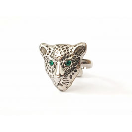 Silberner Jaguar-Ring