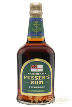 Pussers British Navy Rum Super Overproof 75 % green Label 0,7 Liter