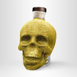 GULD CRYSTAL HEAD MED GAVEÆSKE