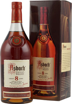 ASBACH 8 ÅR PRIVATBRAND BRANDY GERMANY 40%