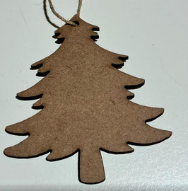 PAKETANHÄNGER BAUM Holz natur L/B/H 6x5x0,02x7,5cm