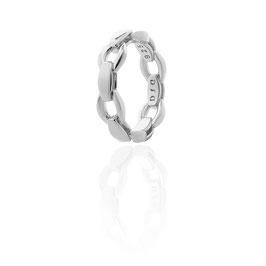 ARKAIKA linked ring - polished silver
