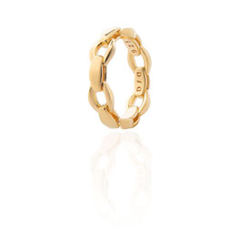 ARKAIKA linked ring - yellow gold vermeil