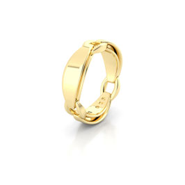 ARKAIKA linked modular ring - yellow gold vermeil