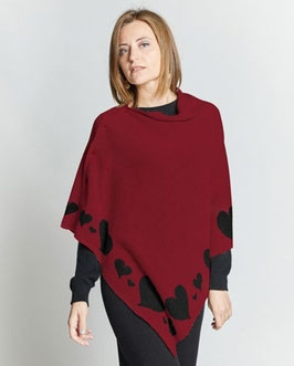 PONCHO CUORE  Rosso