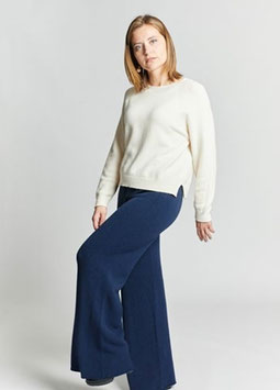 Pantalone Gamba Larga - Blu
