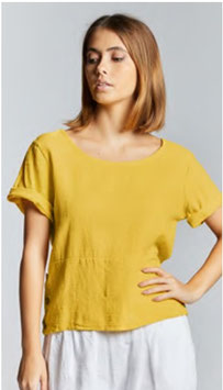 Maglia Lino/Cotone con Bottoni MLC1 - Senape