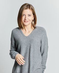 MAGLIA SCOLLO A V grigio