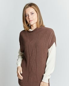 MAGLIA / GILET  Marrone