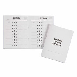 Division Tables Booklets (ENGLISCHE VERSION)