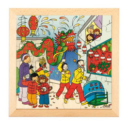Puzzle Feierlichkeiten, Chinesisches Neujahr Format: 28 x 28 cm, jeweils 36 Teile