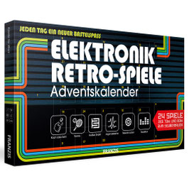 Franzis: Retro-Spiele Adventskalender Elektronik, Steckboard-Technik, 24 Spieleklassiker, ab 14+