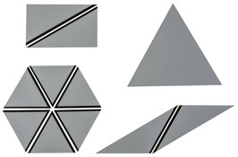 Satz konstructive Dreiecke grau