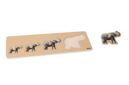 Kleinkindpuzzle - 4 Elefanten