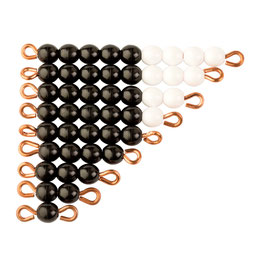 Schwarz-weiße Perlentreppen - Lose Perlen (1 Satz - Kunststoff)
