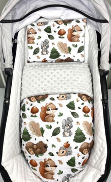 boys and girls! Minky Set für den Kinderwagen