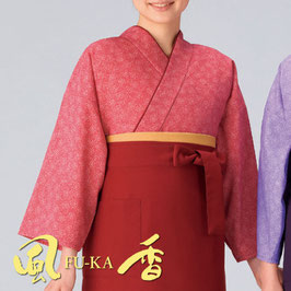 SJ-4043  作務衣･上着 (鮫桜･茜色)