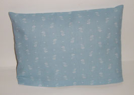 Zirbenkissen 20 x 30 cm mit herausnehmbaren Innenvlieskissen "Landhaus hellblau"