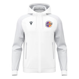 MACRON Chronos Zip-Hoodie weiß mit kleinem Talents Logo und Wunschname