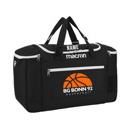 MACRON Trip Sporttasche schwarz mit großem BG Bonn Logo und Wunschname