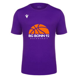 MACRON Boost Eco T-Shirt purple mit großem BG Bonn Logo und Wunschname