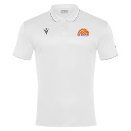MACRON Draco Polo weiß mit kleinem BG Bonn Logo und Wunschname