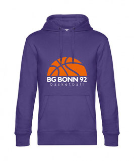Hoodie purple mit großem BG Bonn Logo und Wunschname