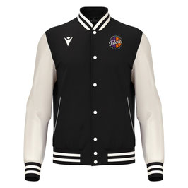 MACRON College Jacke Fiddle schwarz/weiß mit kleinem Talents Logo und Wunschname