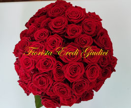 Bouquet 50 rose rosse