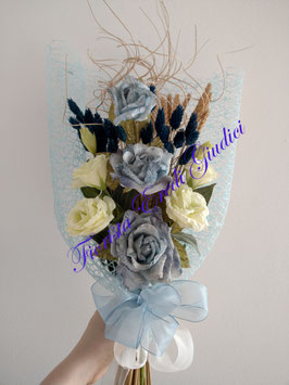 Mazzo fiori seta e organza