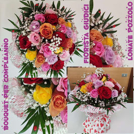 Bouquet rose lilla e alstroemrie
