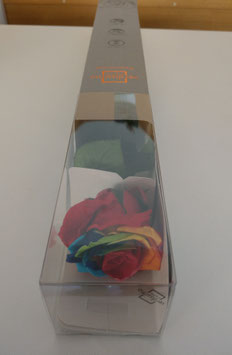 Rose eterne arcobaleno con gambo 56cm