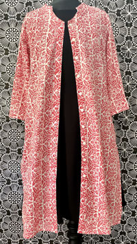 Blockprint Tunika Manou Rot