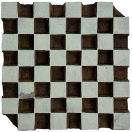 Holzstempel Block Print Schachmuster klein M 305