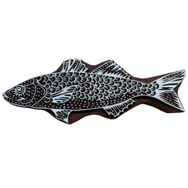 Holzstempel Block Print Fisch  Grouper M 267