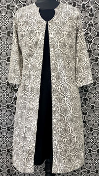 Blockprint Tunika Elena  Hellgrau