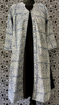 Blockprint Tunika Sara  Dunkelblau