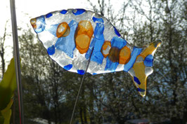 orangeblauer Steckerlfisch