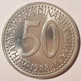 Yugoslavia 50 Dinara 1985-1988 KM#113