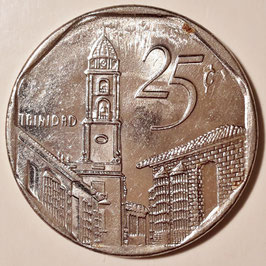 Cuba 25 Centavos 1998-2008 (coin alignment) KM#577.2