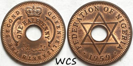 Nigeria ½ Penny 1959 KM#1 AU