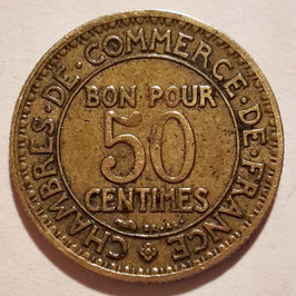 France 50 Centimes 1921-1929 KM#884