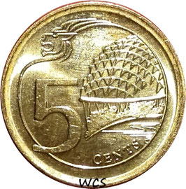 Singapore 5 Cents 2013-2019 KM#345