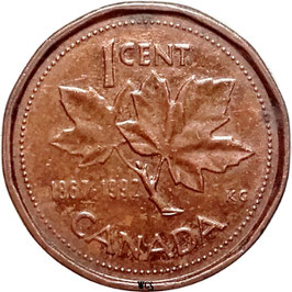 Canada 1 Cent 1992 Confederation KM#204