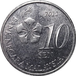 Malaysia 10 Sen 2011-Date KM#202