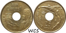 Spain 25 Pesetas 1990-1991 (Barcelona 1992 - High Jumper) KM#851